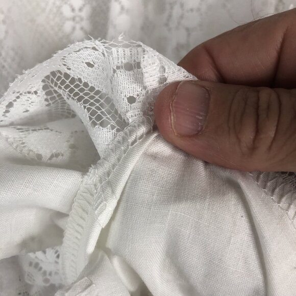 Vintage White Lace Skirt Set Womens Medium Fiary Feminine Victorian Western - Picture 6 of 16